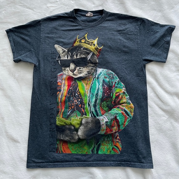Vintage Men's Gildan T-Shirt Everyday Struggle Notorious Cat Biggie Size M - Picture 1 of 5